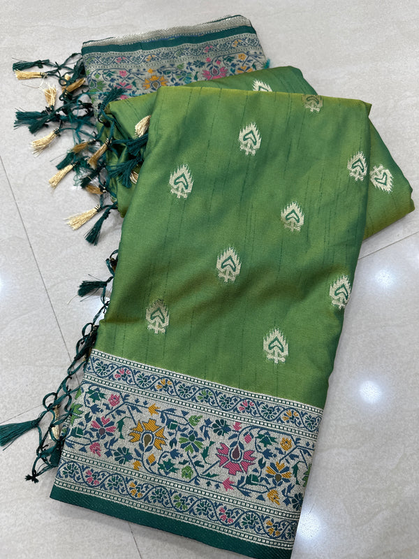Viscose mix silk saree