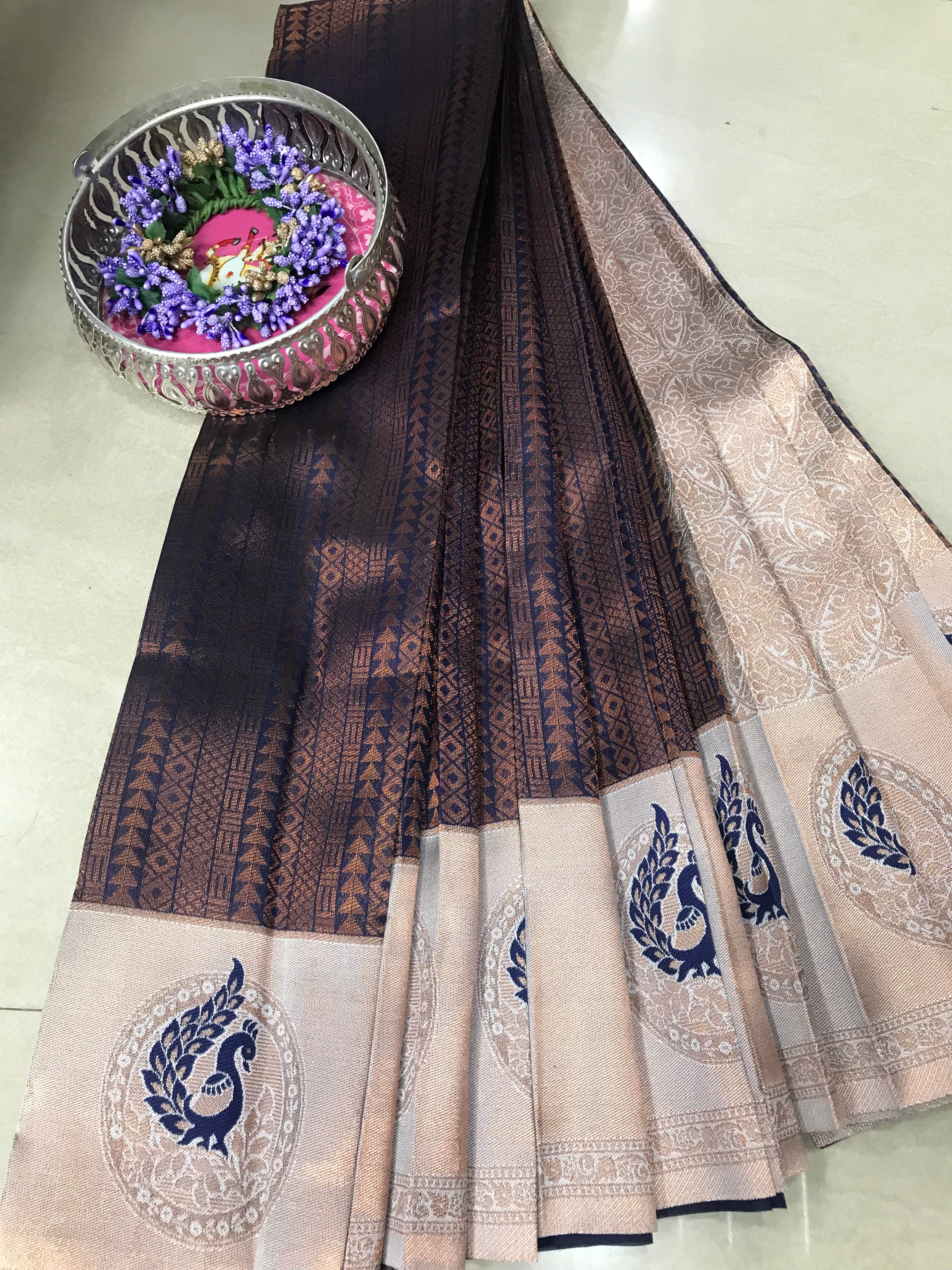 Bridal Glow Semi Kanchi Soft Silk Saree with Timeless Elegance