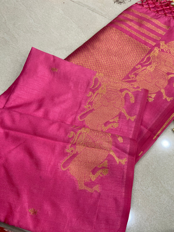 Viscose mix silk saree