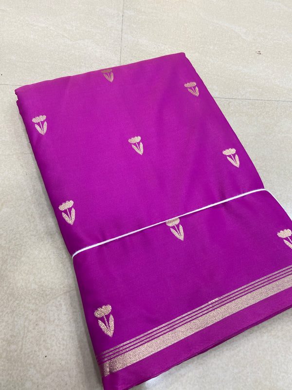 Viscose mix silk saree