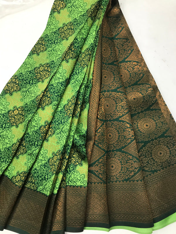 Soft Silk With Awesome  yellow Zari