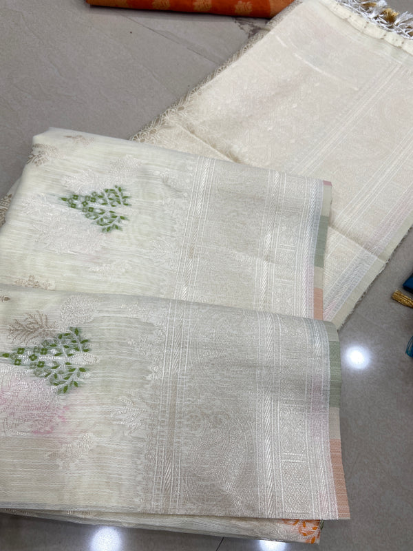 Viscose mix silk saree