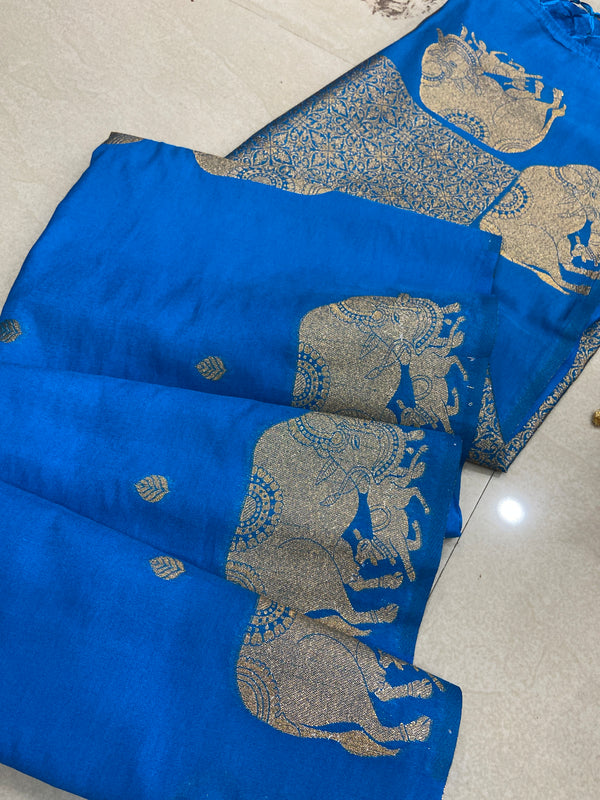 Viscose mix silk saree