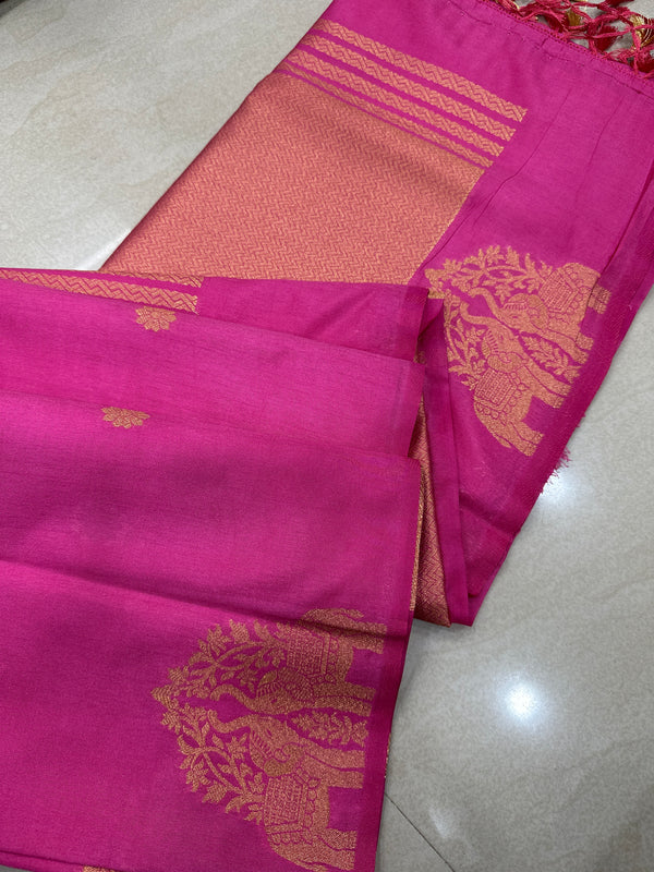 Viscose mix silk saree