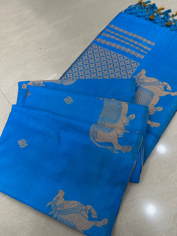 Viscose mix silk saree