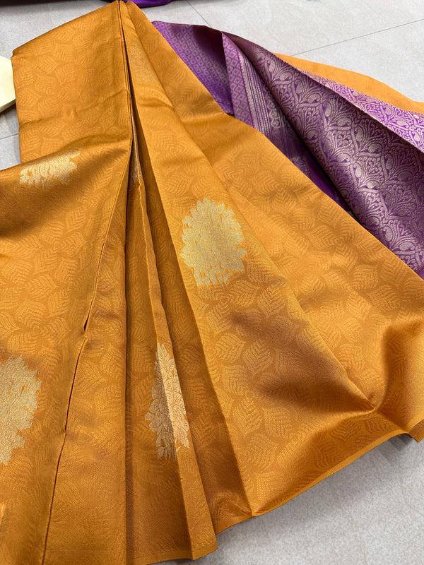 Semi silk self embossed saree