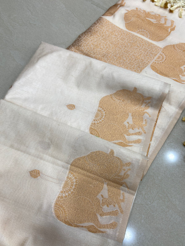 Viscose mix silk saree