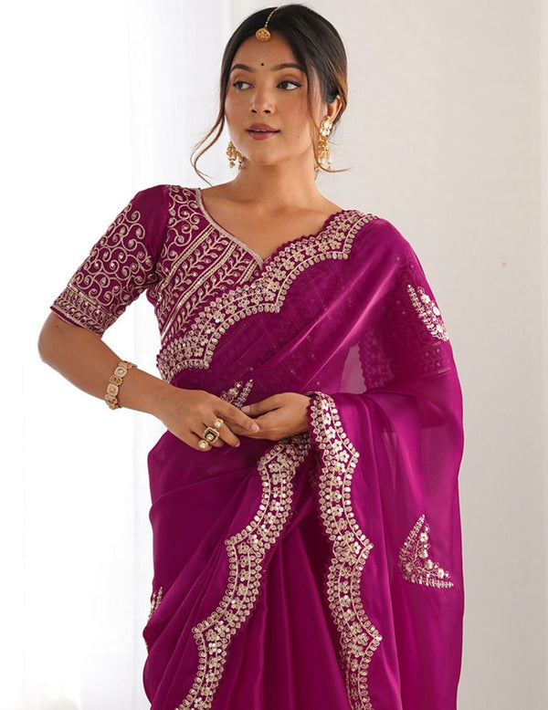 Soft Organza Party Wear Saree