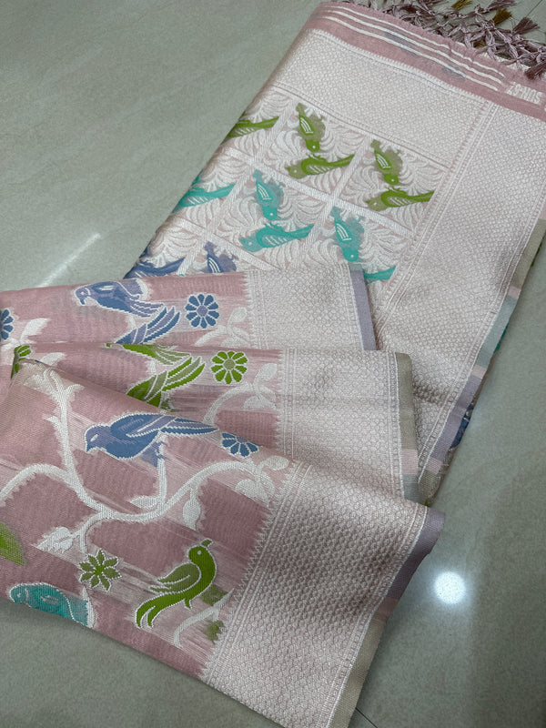 Viscose mix silk saree