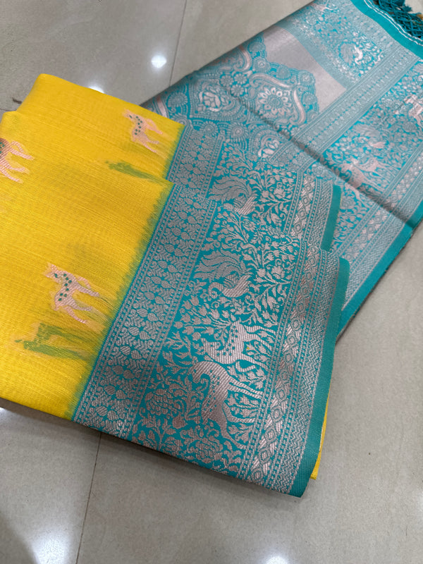 Viscose mix silk saree