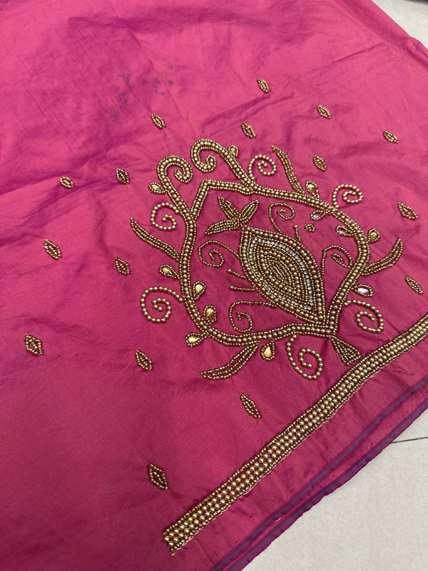 Aari Work Blouse Fabric Rich Design with Less price-499/-