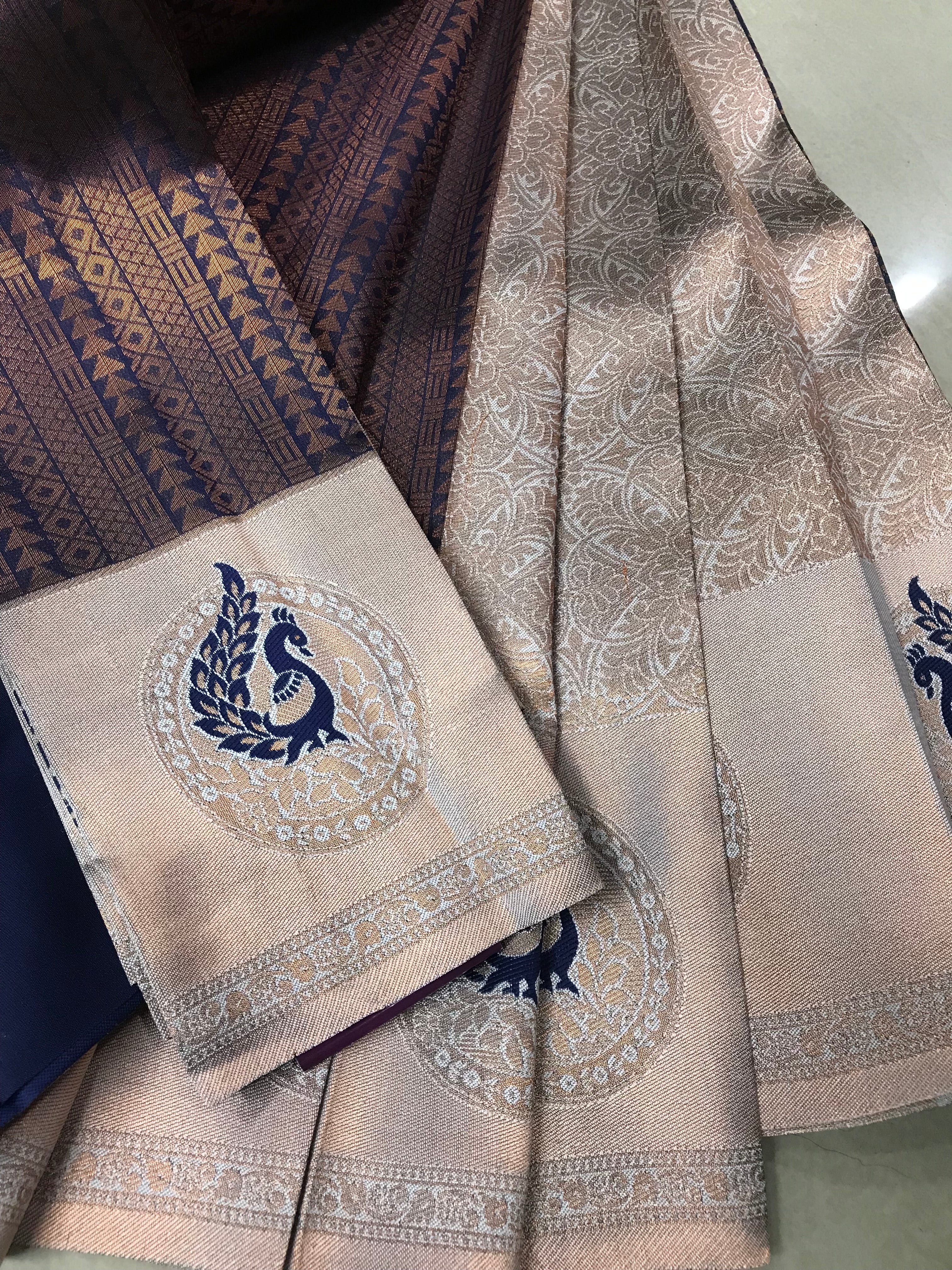 Bridal Glow Semi Kanchi Soft Silk Saree with Timeless Elegance
