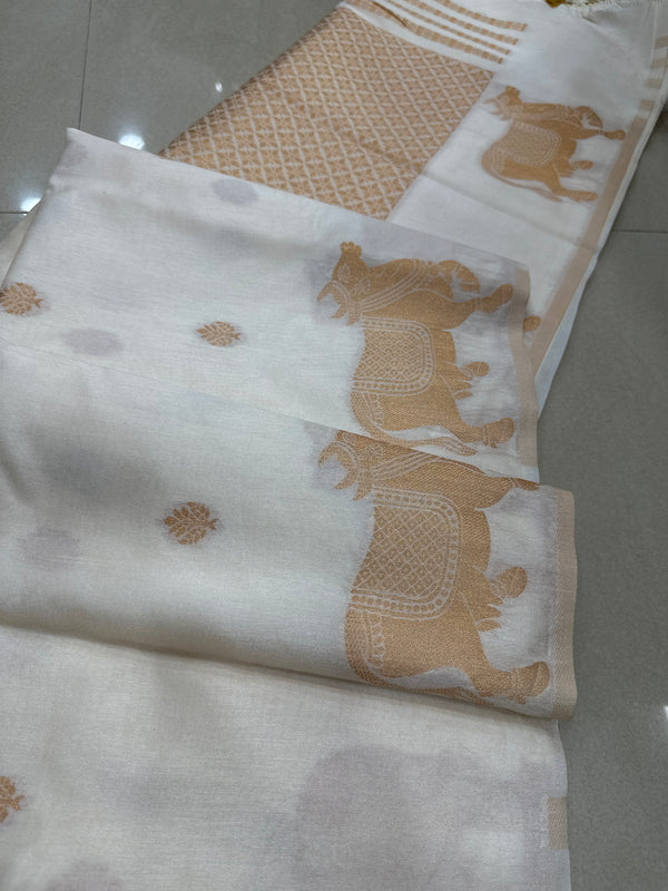 Viscose mix silk saree