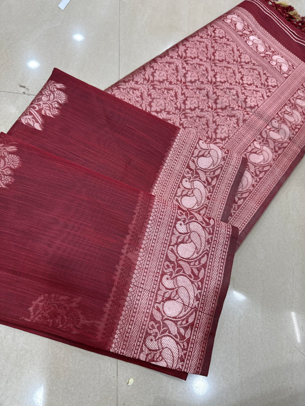 Viscose mix silk saree