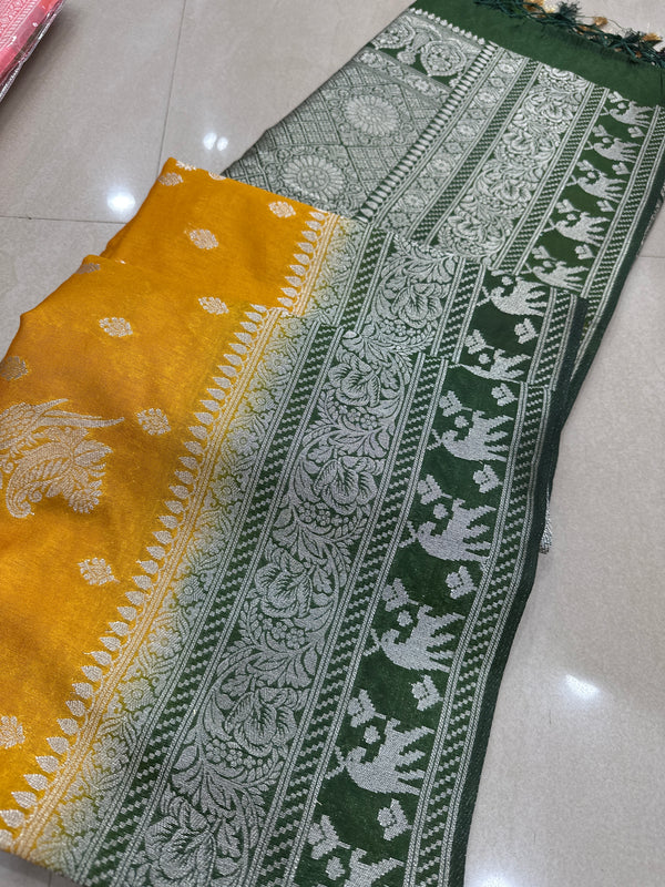 Viscose mix silk saree