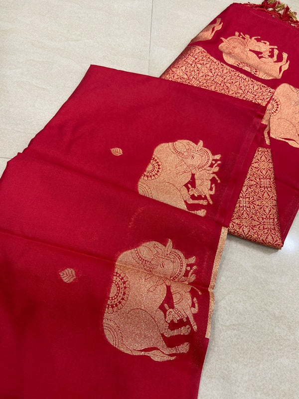 Viscose mix silk saree