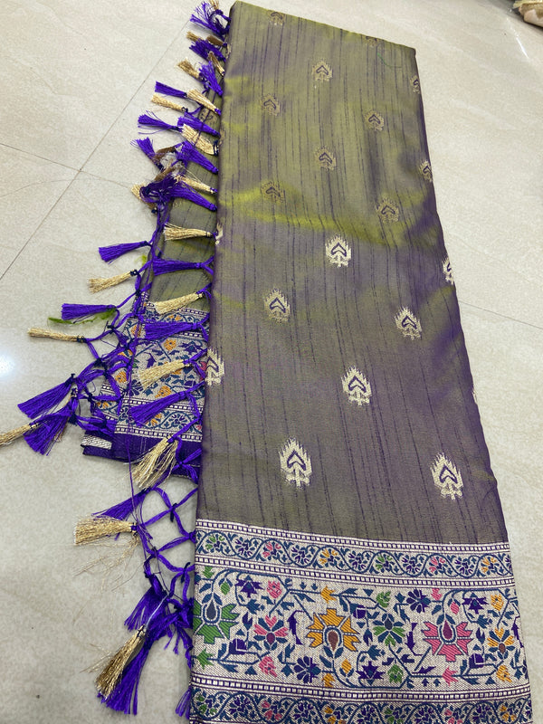 Viscose mix silk saree