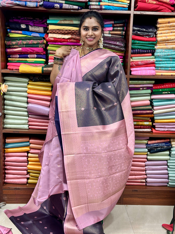 Kanchi semi bridal silk checks