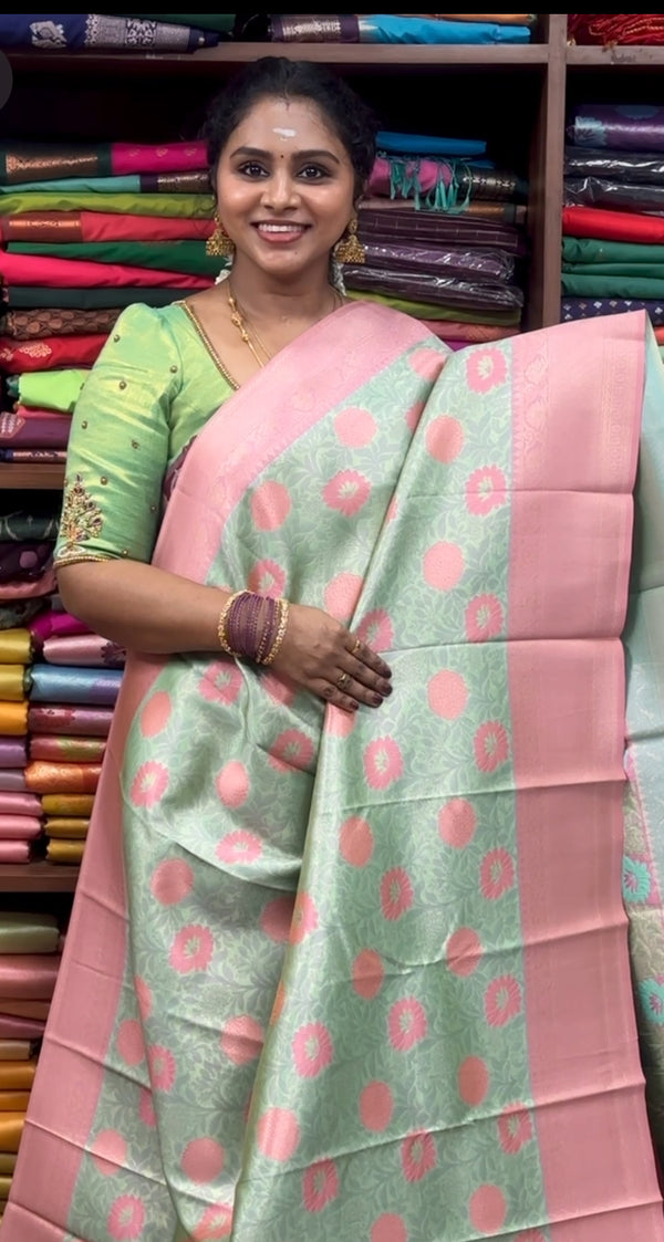Kanji semi bridal silk saree KBS98