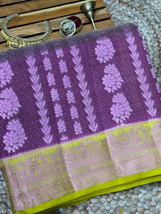 Awesome Soft Silk with Zari Butta