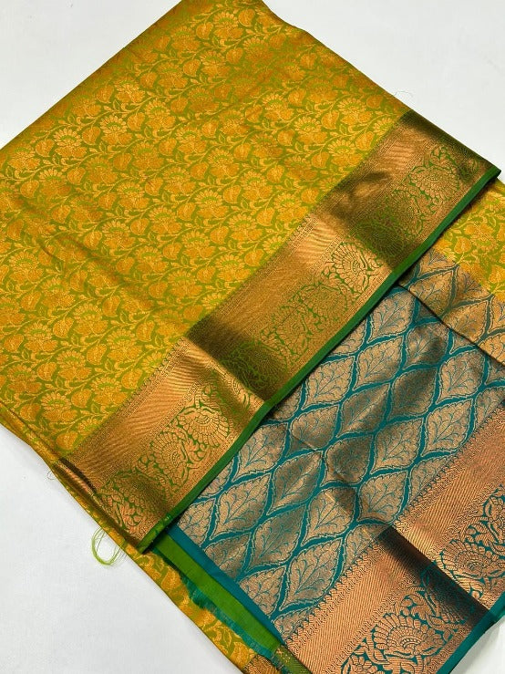 Kanchivaram Semi Soft Silk With Elegant Meenakari Butta