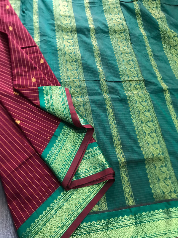 Kalyani cotton with checks and butta premium collection