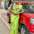 Graceful Semi Soft Silk Saree – Contrast Blouse Elegance