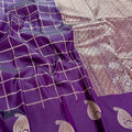 Royal Purple Premium Kanchi Soft Silk Saree with Antique Gold Zari