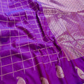 Royal Purple Premium Kanchi Silk Saree with Antique Gold Zari