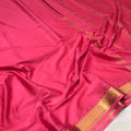 Mysore Silk Saree – Rani Pink with Classic Gold Zari