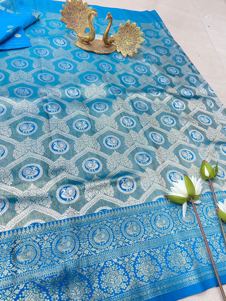 💙✨ Royal Blue & Silver Zari Saree ✨💙