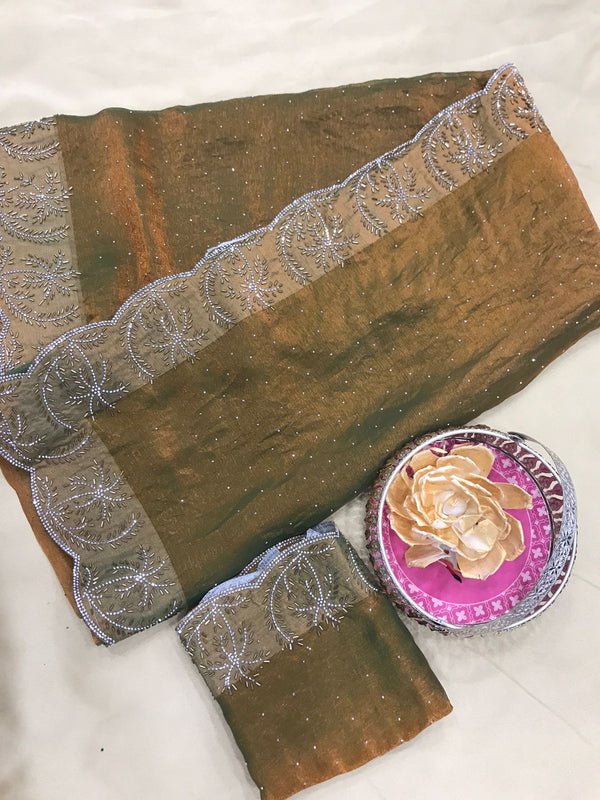 Gorgeous Designers Stone work Saree