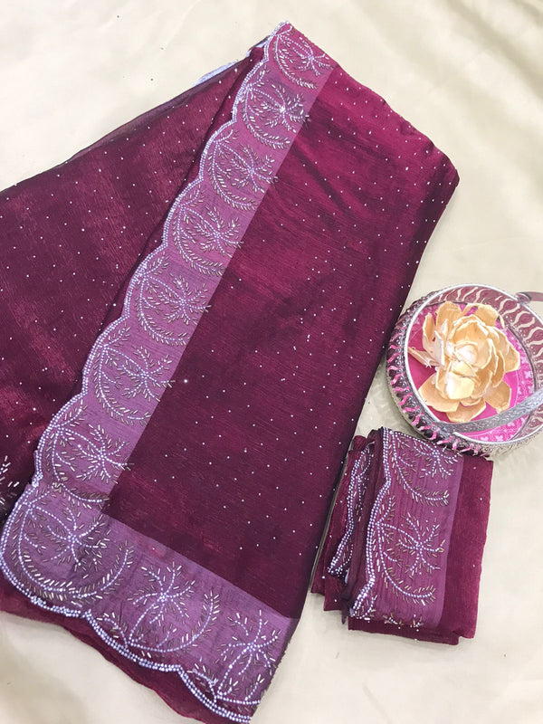 Gorgeous Designers Stone work Saree