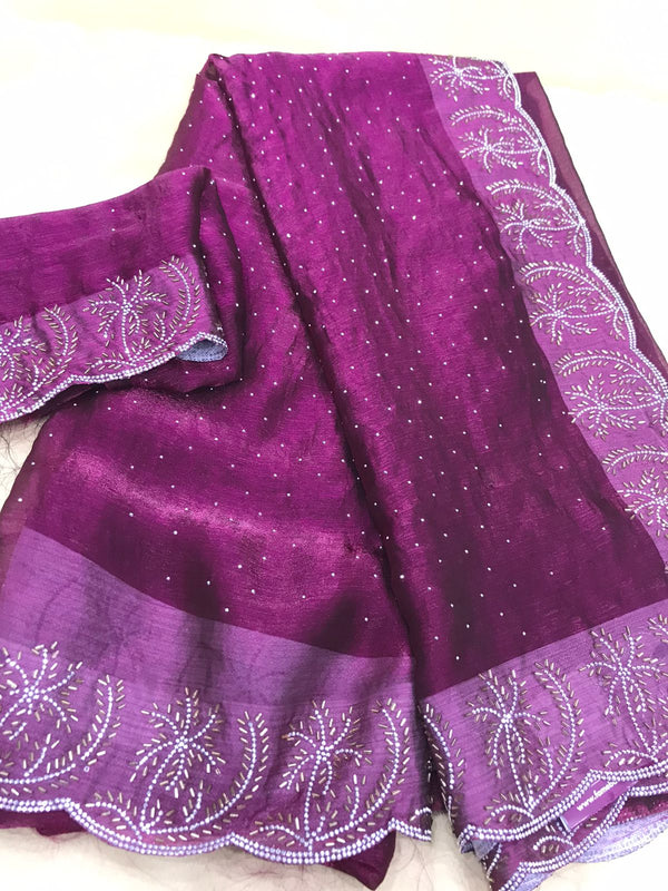Gorgeous Designers Stone work Saree