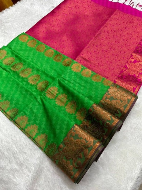 The Beautiful  Semi soft silk sarees
